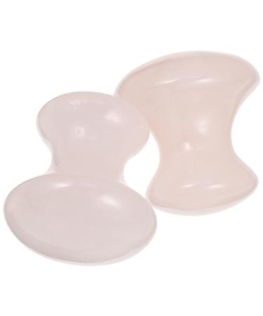 Doitool 2 piece Gua Sha Face Tools Jade Roller Gua Sha massage mushroom shape stones facelift folds remove massage gift for women pink