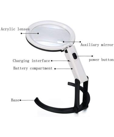 Magnifiers Magnifying Glass Desktop Main Mirror 10X Auxiliary Mirror 30X Magnifying Glass Plug in The Desktop Bracket to Maintain Handheld Light Extension Lens Desktop Folding Magnifying Glas - Buy Online on GoSupps.com