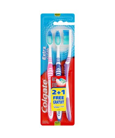 Colgate Extra Clean Toothbrush Medium Pack 2 + 1