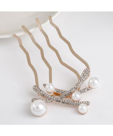 Nilioyul 2piece Fashionable Hair Accessories For Female Delicate Pearl Hair Comb EASY TO Alloy Wedding Hair FASHION Silver - Buy Online on GoSupps.com