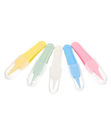 Healeeved 5st -Clip Round -remover earlin graves Pop elements for toddlers for small children daily nose cleaner nose cleaning clip children tweezers baby ABS clean -medium sorted color
