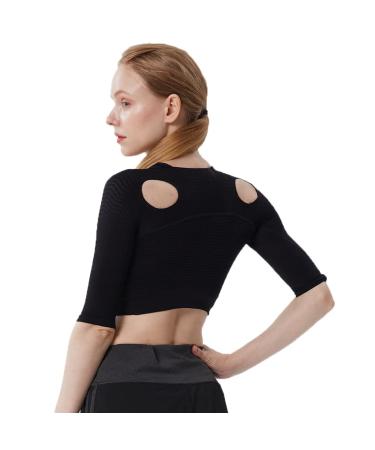 Double Shoulder Support Sleeve | Compression Wrap & Brace for Hiking Lifting & Sports - Black Large - Buy Online on GoSupps.com