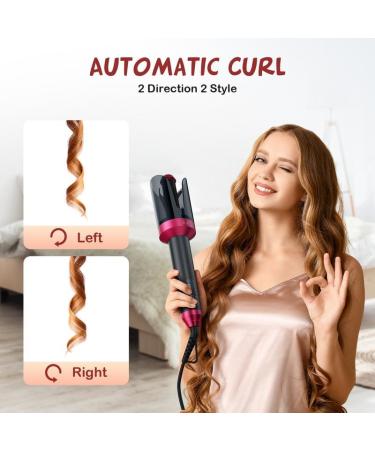 Automatic Curling Iron - 1 Inch Ceramic Ionic Curling Wand | Fast Heating Auto Hair Curler 4 Temp Settings Auto Shut-Off & Anti-Scald - Buy Online on GoSupps.com