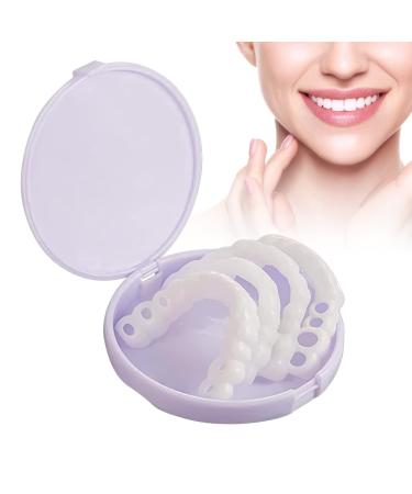 Fake Teeth  2 PCS Dentures Teeth for Women and Men  Dental Veneers for Temporary Teeth Restoration  Nature and Comfortable  Protect Your Teeth and Regain Confident Smile  Natural Shade-4