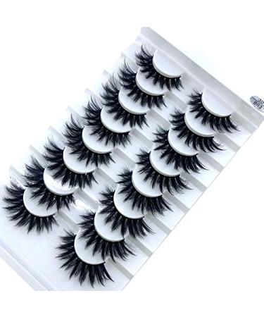 HBZGTLAD 3D Mink Eyelashes â€“ 8 Pairs Long Natural False Lashes for Stunning Makeup (B03) - Buy Online on GoSupps.com