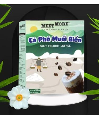 Meet More - Sea Salt Coffee 4in1 - Instant Soluble Coffee with Sea Salt - Premium Quality - Exotic Coffee - 180g - VIETNAM - Buy Online on GoSupps.com