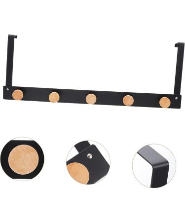 BRIGHTFUFU Rear Towel The Hook Rack Door Punch Back Over Home Organizer Hanging Clothing for 50X8cm Black - Buy Online on GoSupps.com