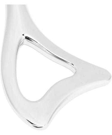 Portable Silver Face Massage Device - Gua Sha Spoon Tail Comfortable Manual Metal Massager for Relaxation & Skincare - Buy Online on GoSupps.com