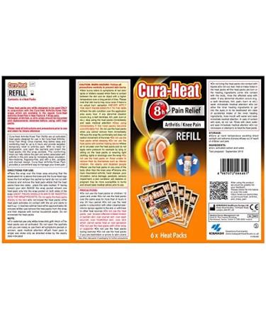 Cura-Heat Arthritis Pain for Knee Refill - 6 Heat Packs (6 Count) - Pack of 1 - Buy Online on GoSupps.com