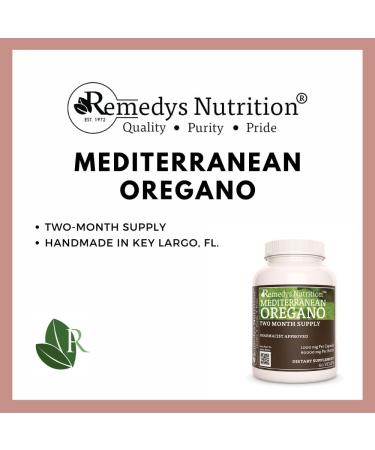 Remedy s Nutrition Mediterranean Oregano | 1 000 mg 60 Vegan Capsules Herbal Dietary Supplement | Two Month Supply - Buy Online on GoSupps.com