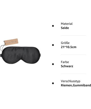Shop Lulusilk 100% Silk Adjustable Sleep Mask - Premium Eye Mask for Men & Women - Black - Buy Online on GoSupps.com