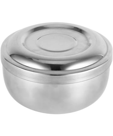 Stainless Steel Shaving Bowl with Lid - Men's Wet Shaving Soap Mug for Healthier and Smoother Shave - Buy Online on GoSupps.com