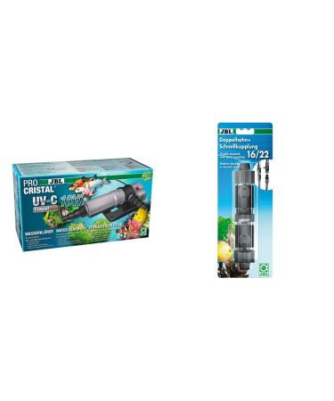 JBL Wasserwarler Procristal UV-C Compact Plus 18 W 5 m cable & 6109300 double tap + quick coupling 16/22 18 W.