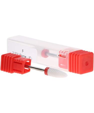 Ceramic Nail Drill Bits for Thick Nails - Round Flat Head Podiatry Burr for Manicure & Pedicure - Red - Buy Online on GoSupps.com