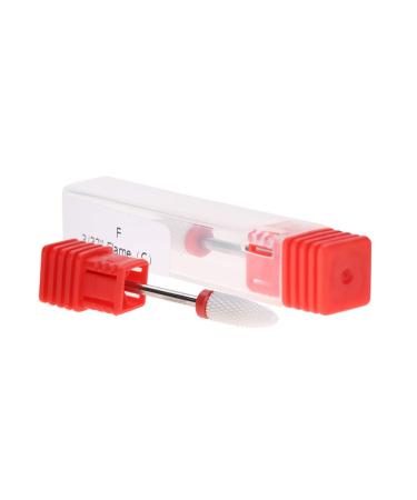 Nail Ceramic Grinding Head Nail Drill Bit Grinding Head High Hardness Firm Portable Wiping Away Nail Gel For Nail Art(Round flat head F)