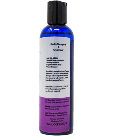 Lick Pina Colada Flavored Massage Oil - Edible & Warming Body Oil for Couples Enriched with Vitamin E Ideal for Date Night - 4 oz - Buy Online on GoSupps.com