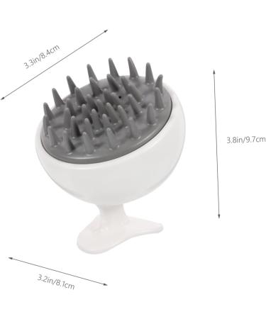 Beatifufu 2-Piece Shampoo Massage Brush Set - Gray Scalp Peeling Accessories for Travel | Durable & Practical - Buy Online on GoSupps.com