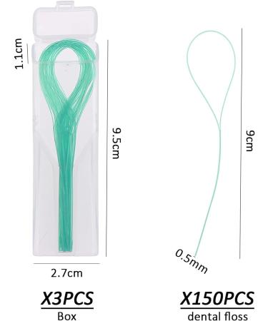 150 Pcs Dental Floss Inserter & Syringe - Steel Pulling Wire & Braces Cleaning Tools | Oral Care Essentials (Green) - Buy Online on GoSupps.com