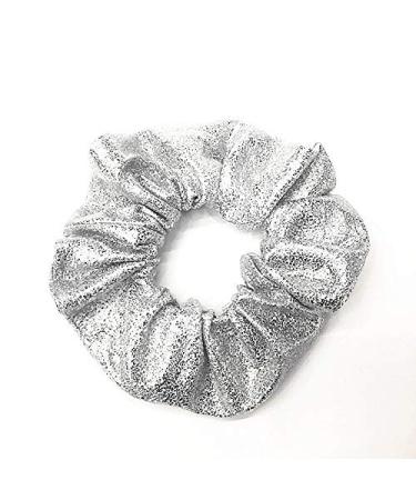 4 Pack Silver Metallic Marble Grain Hair Scrunchies - Perfect for Festivals & Christmas - Buy Online on GoSupps.com