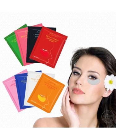 All Natural Eye Mask Patches (2PCK 16Pairs 8 Colors) Collagen Anti Wrinkle Anti Aging Eye Puffy Dark Circles Eye Pads Gel Patches for Men & Woman Sensitive Skin