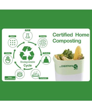 OrangeBio 13 Gallon Compostable Trash Bags - 50 Count, 0.9 Mil, Kitchen Compost Bags - US BPI & Europe OK Compost Home Certified - Buy Online on GoSupps.com