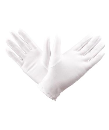 Housoutil 3 Pairs Dry Hands Moisturizing Gloves Formal Wear Hand Gloves Moisturizing Elastic Gloves Hand Moisturizing Gloves Soft Cotton Stretchy Gloves Short Elasticity White Miss