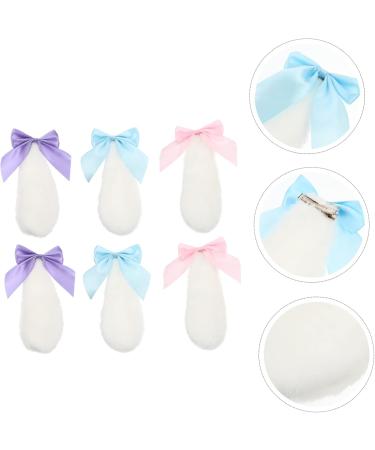 Beavorty 6 Pairs Plush Rabbit Ear Hair Clip ears hairpin rabbit hair barrettes womens hair clips bunny ears rabbit bowknot hair pins Hair Clip Rabbit decorate drop ears Miss fabric - Buy Online on GoSupps.com