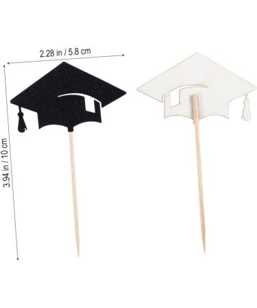 Alipis 18 Pcs Cupcake Topper Graduation Cap Topper Blaclight Party Supplies Blacklig Ken Doll Clothes Graduation Hats DIY Scratch off Cards Noire Cupcakes Graduation Cake Topper Props - Buy Online on GoSupps.com
