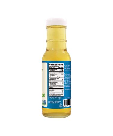 Kevala Extra Virgin Organic Sesame Oil - 8 fl oz (236 ml) - Pure & Natural Cooking Oil - Buy Online on GoSupps.com