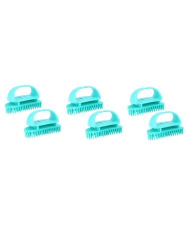 Magiclulu 6 Stk Silicone Shampoo Bush for women scalp Head Massage Bush Adult Shampoo Kamm Calmed Massage Silicon Body Scrubber for Men Massage Bushes for the Scalp