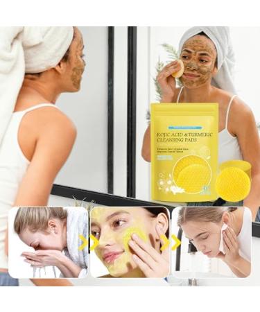 Turmeric Kojic Acid Pads - 2024 Exfoliating Cleansing Pads for Radiant Skin (40PCS - Buy Online on GoSupps.com