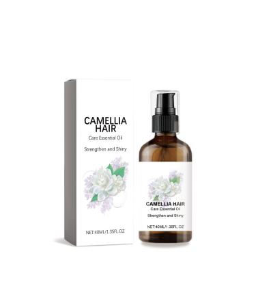 Tsubaki Lot de 2 huiles nourrissantes l'huile de cam lia pour une brillance intense et une protection efficace contre les pointes fourchues soin intensif pour tous les types de cheveux et pour