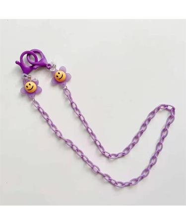 GoWithLuck Smile Cartoon Lanyard Set - 6pcs Face Mask & Eyeglass Holders in 6 Vibrant Colors - Acrylic Chain, 21.65 inches - Buy Online on GoSupps.com