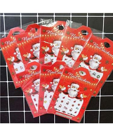 Brishow Christmas Nail Stickers 30 Sheets Nail Polish Stickers Self-Adhesive Nail Art Decals Full Wraps Nail Art Designs for Women Girls - Buy Online on GoSupps.com