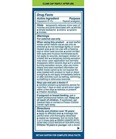 Earth's Care Arthritis Cream 0.1% Capsaicin 2.4 oz - Paraben, Color, Fragrance-Free - Odorless Formula - 1 Pack - Buy Online on GoSupps.com