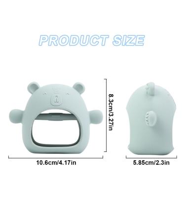 Infreecs Baby Teething Ring - 2 Pack BPA Free Silicone Chew Toys | Non-Dropping Design & Dental Aid for Infants 0-12 Months (Green & Blue) - Buy Online on GoSupps.com