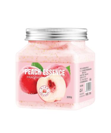 Natural Peach Body and Face Salt Scrub Exfoliating Formula for Moisturizing Acne Treatment Cellulite Reduction Dead Skin Scars and Wrinkles