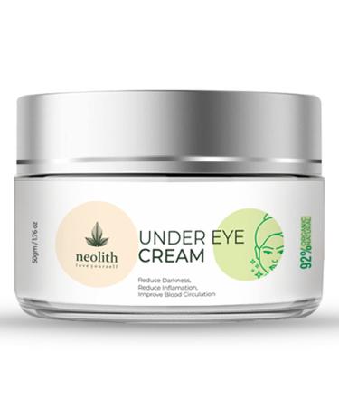 Neolith Under Eye Cream for Dark Circle Anti Fatigue Reduces Puffiness Reduce Wrinkles and Fine lines with Aloe vera & Kokum Butter | Eco certified Organic & Natural ingredients