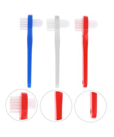 Minkissy Hard Toothbrush for Dental Care | Double Head Prosthesis Cleaner | Partial Dignity Brush for Prosthetics - Buy Online on GoSupps.com