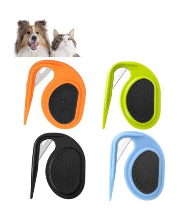 4 pieces de -filtering knife cat Pet Knotting Comb hair removal Tool care knife for long -haired pets knot comb tool hair removal ridge for cat dog pet