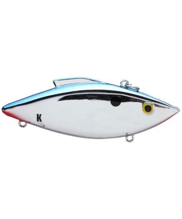 Bill Lewis Lifelike Knock-N Trap 1/2 OZ. Lipless Crankbait Fishing Wobble Lure with Mustad Triple Grip Hooks Chrome/Blue