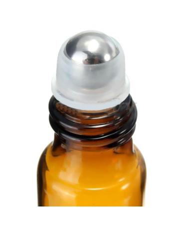 Gemini Mall 10 Refillable Bernstein Brown Glass Roller Bottles (5ml/10ml) - Stainless Steel Roller Ball for Oils Perfumes Serums & Cosmetics - Perfect for Home & Travel - Buy Online on GoSupps.com