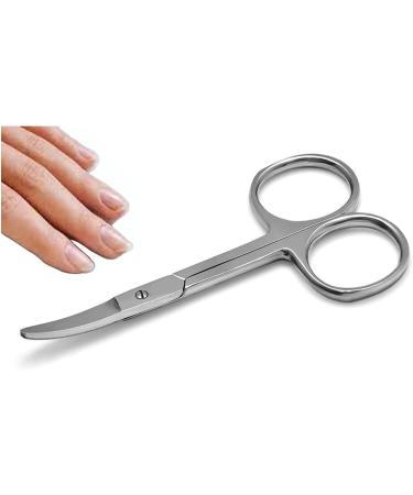 Baby Nail Scissors with Round Tip - 4.5 Inches | For Eyebrows, Dry Skin, Eyelashes, Nose Hair | Men and Women Daily Use - Buy Online on GoSupps.com