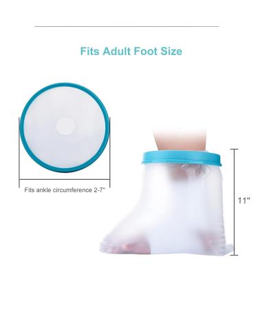 Nofaner Waterproof Foot Cover- Adult Reusable Cast Protector for Shower- 28cm - Buy Online on GoSupps.com