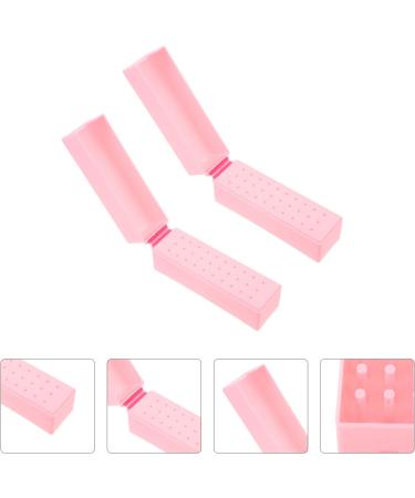 Lurrose Box grinding head storage box Nail Manicure supplies professional nail kit nail care kit manicure pedicure kit Nail Drill Holder Nail Bit Holder nail art tools shell Multiple slots - Buy Online on GoSupps.com