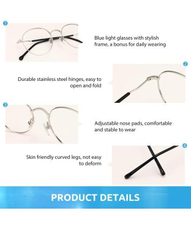 Buy Firmoo Anti Blue Light Filter Glasses for Men & Women - Round Metal Design Eye Protection for Screens - Buy Online on GoSupps.com