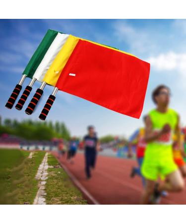 Sewroro 4pcs Sports Linesman Flags Referee Flag Set for Track and Field Events - Green - Buy Online on GoSupps.com