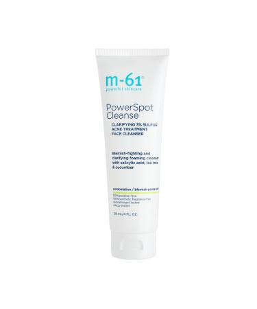 M-61 PowerSpot Cleanse  4 oz -Medicated  3% sulfur acne-fighting cleanser with salicylic  glycolic  witch hazel & tea tree