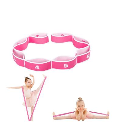 xingmo Kids Stretch Strap Stretch Band With Multi Loops Yoga Exercise Trainer Bands latin Band Pink