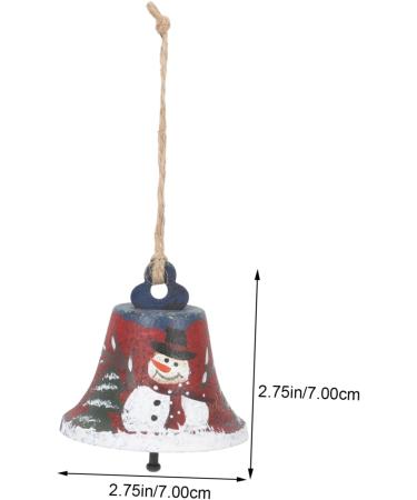 Buy Abaodam 2-St Bell Pendant - Wrought Iron Christmas Decoration - Santa & Snowman Bells - Metal Tree Bells (7x7cm Set of 2) | International Shipping Available - Buy Online on GoSupps.com